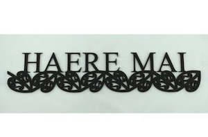 Souvenir: Haere Mai Word Art - Black