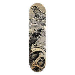 Tuatara Tui & Huia Skate Deck Art