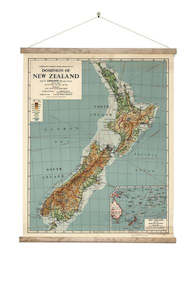 NZ Dominion Map Wall Chart