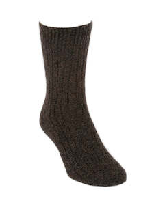 Possum Rib Socks  Brown Marl