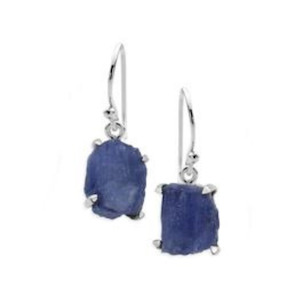 Souvenir: Raw Tanzanite Hook Earrings