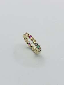 18K French Gold Rainbow Ring14421