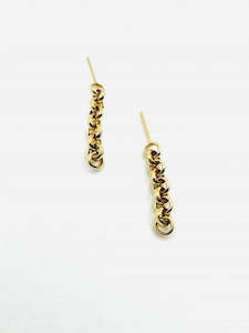 18k Gold Maillon de Chaine Earrings