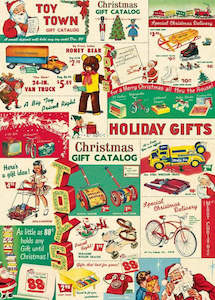 Souvenir: Cavallini Poster or Gift Wrap -  Christmas Toy Catalogue