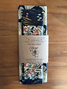 Candle: Beeswax Wrap 3 Pack – Flying Free 100% Organic Cotton