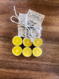 Beeswax Candles-Tealight-6 Pack