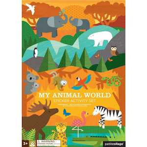 Le Petit Collage: Le Petit Collage My Animal World Sticker Activity Set