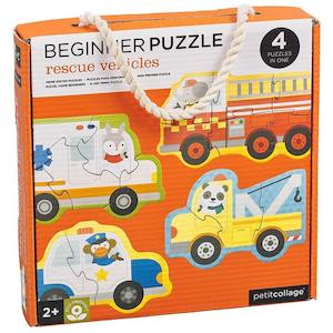 Le Petit Collage: Le Petit Collage Rescue Vehicles Beginner Puzzle