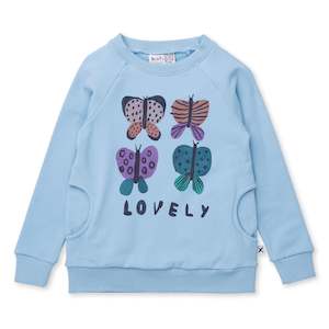 Minti Lovely Butterflies Furry Crew Aqua