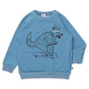 Minti: Minti Wolf Furry Crew Muted Blue