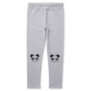 Minti Panda Tights Grey Marle