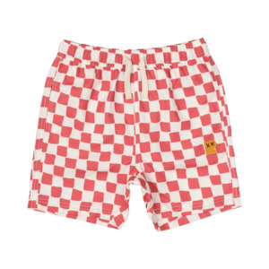 Rock Your Kid Red Checker Boardshorts