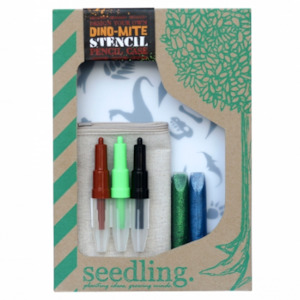 Seedling: Design Your Own Dino Stencil Pencil Case