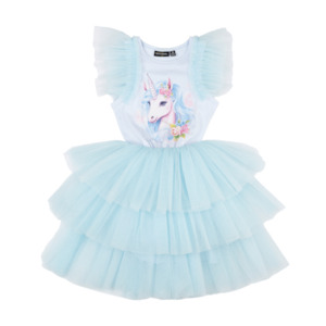 Unicorn Lovers: Rock Your Kid Blue Unicorn Party Dress