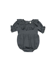 Baby Clothing Bodysuits Rompers: Quincy Mae Collared Romper Indigo