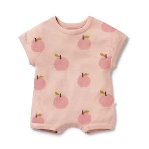 Baby Clothing Bodysuits Rompers: Wilson & Frenchy Organic Knitted Growsuit Just Peachy