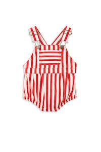 Baby Clothing Shorts Pants: Milky Baby Red Stripe Overall