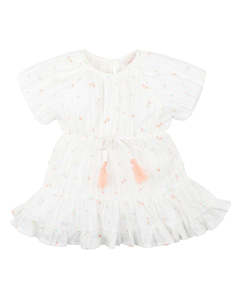 Baby Clothing Dresses Bloomers: Minihaha Tiered Dress Palm Cove Ditsy Print