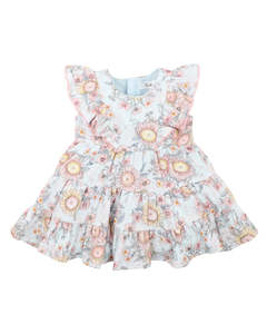 Baby Clothing Dresses Bloomers: Minihaha Tiered Dress Abby Print