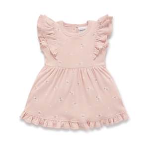 Aster & Oak Petal Pointelle Ruffle Dress