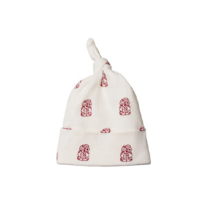 Nature Baby Cotton Knotted Beanie Tiki Print