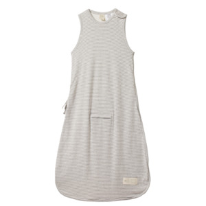 Baby Sleepwear: Nature Baby Organic Cotton & Merino Sleeping Bag Grey Marl Stripe