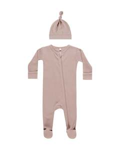 Baby Sleepwear: Quincy Mae Waffle Sleep Set Mauve