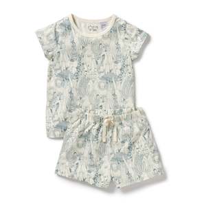 Baby Sleepwear: Wilson & Frenchy Organic Short Sleeved Pyjamas Hello Friends