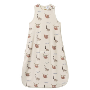 Baby Sleepwear: Nature Baby Cotton & Merino Sleeping Bag Sloth Snuggle Print