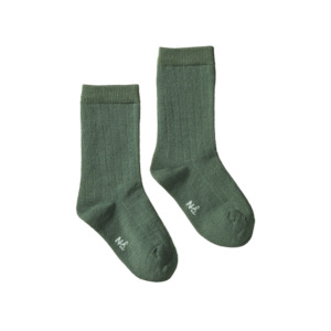 Nature Baby Organic Wool Rib Socks Nettle