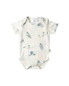 Babu Organic Cotton Short Sleeve Bodysuit Kererū