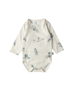 Babu Organic Cotton Long Sleeve Bodysuit Kererū