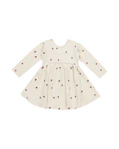 Baby Clothing Dresses Bloomers: Quincy Mae Ribbed Long Sleeve Dress Mushroom