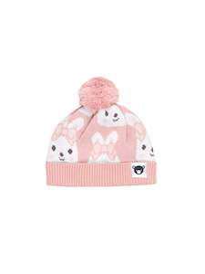 Baby Hats Bonnets: Huxbaby Bunny Love Knit Beanie