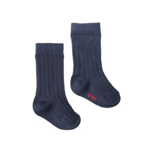 Nature Baby Organic Cotton Rib Socks Navy