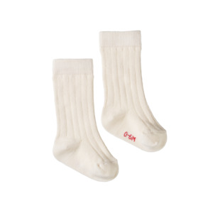 Nature Baby Organic Cotton Rib Socks Natural