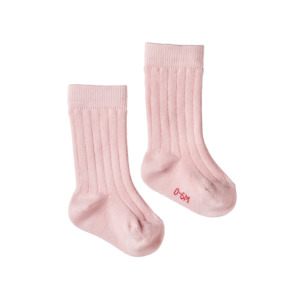 Nature Baby Organic Cotton Rib Socks Rose Bud