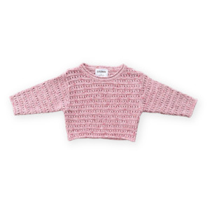 Baby Tops Jumpers: Grown Summer Open Knit Pullover Blossom