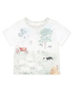 Baby Tops Jumpers: Minihaha Chester Farm Tee Cloud