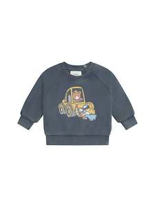 Huxbaby Digger Hux Sweatshirt Washed Navy