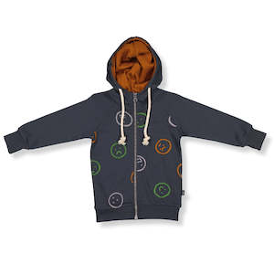 Boys Jumpers Jackets: LFOH Nixon Hoodie Shadow Rust Faces