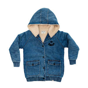 Boys Rainwear: Band Of Boys + The Girl Club Denim Smile Bomber Jacket