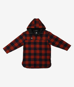 Swanndri Kid's Brixton Bush Shirt Burnt Merlot Check