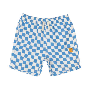 Rock Your Kid Blue Checker Boardshorts