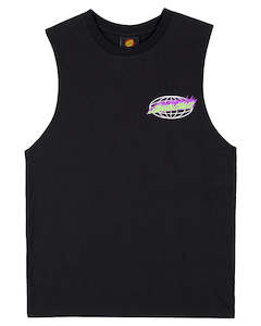 Santa Cruz Global Flame Dot Muscle Tee Black