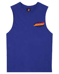 Santa Cruz Global Flame Dot Muscle Tee Dark Blue