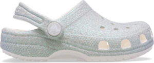 Crocs Classic Iridescent Glitter Clog Kids White