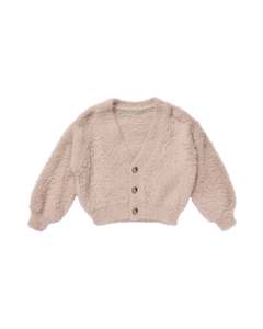 Girls Jumpers Jackets: Rylee & Cru Fuzzy Cardigan Blush