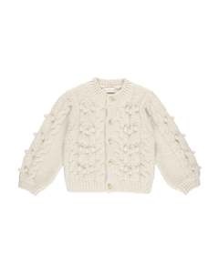 Girls Jumpers Jackets: Rylee & Cru Bobble Cardigan Natural