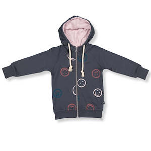 Girls Jumpers Jackets: LFOH Nixon Hoodie Shadow Lilac Faces